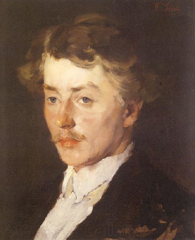 Leibl, Wilhelm Portrait of Wilhelm Trubner Germany oil painting art